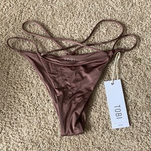 Metallic brown Tobi bikini bottom